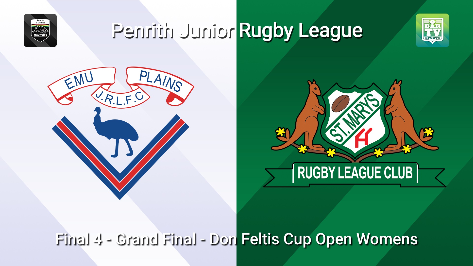 260830-video-Penrith & District Junior Rugby League Final 4 - Grand Final - Don Feltis Cup Open Womens - Emu Plains v St Marys Slate Image