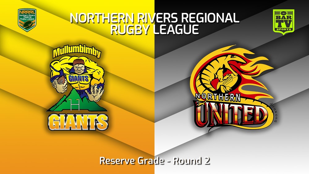 230423-Northern Rivers Round 2 - Reserve Grade - Mullumbimby Giants v Northern United Slate Image