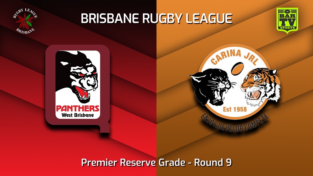 230527-BRL Round 9 - Premier Reserve Grade - West Brisbane Panthers v Carina Juniors Slate Image