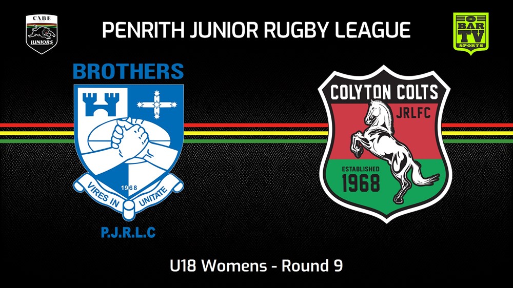 240609-video-Penrith & District Junior Rugby League Round 9 - U18 Womens - Brothers v Colyton Colts Slate Image