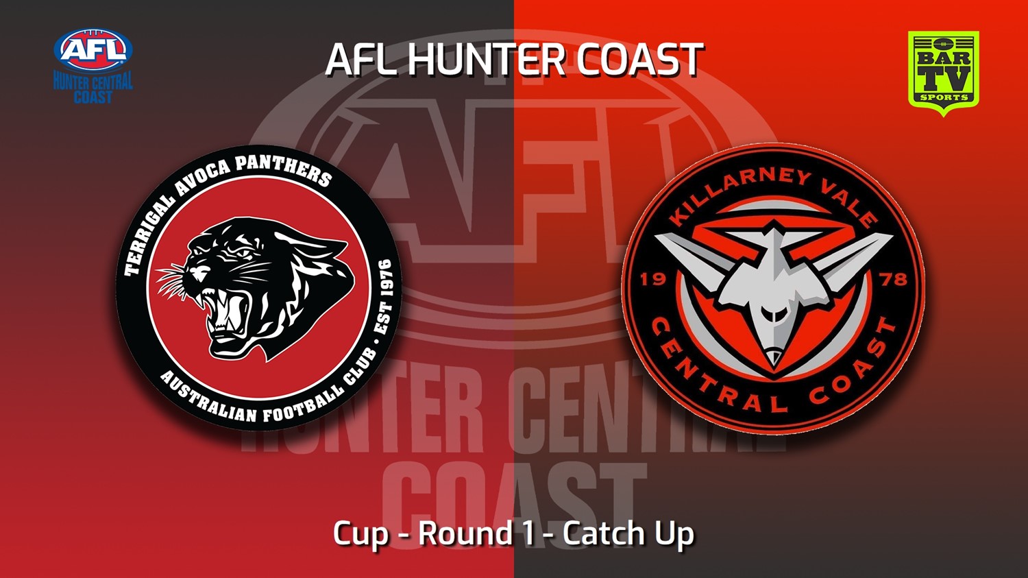 220702-AFL Hunter Central Coast Round 1 - Catch Up - Cup - Terrigal Avoca Panthers v Killarney Vale Bombers Minigame Slate Image