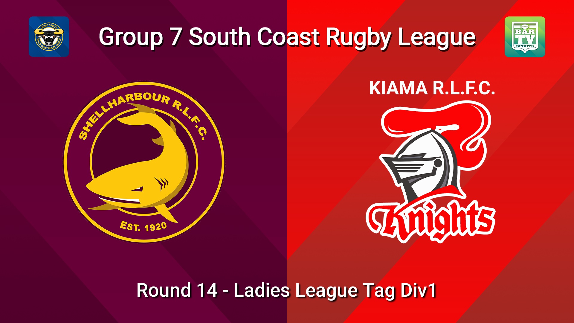 260802-video-South Coast Round 14 - Ladies League Tag Div1 - Shellharbour Sharks v Kiama Knights Slate Image