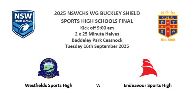 250916-video-NSW Combined High Schools Rugby League Final - 2025 NSWCHS WG BUCKLEY SHIELD - Westfields Sports High v Endeavour Sports Minigame Slate Image