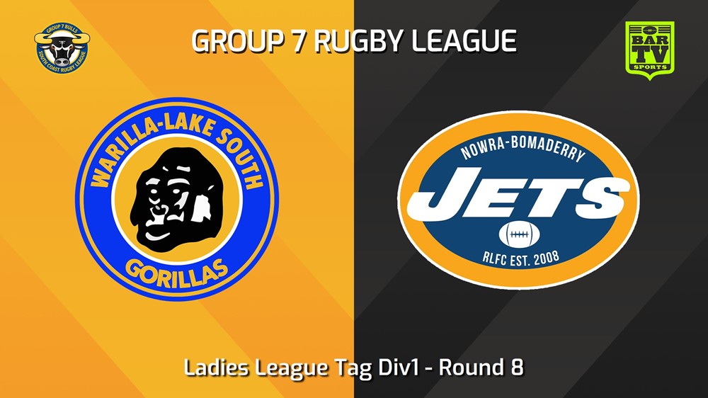 240526-video-South Coast Round 8 - Ladies League Tag Div1 - Warilla-Lake South Gorillas v Nowra-Bomaderry Jets Slate Image