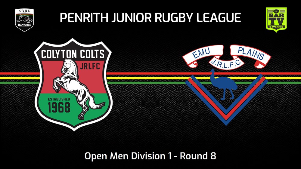 240602-video-Penrith & District Junior Rugby League Round 8 - Open Men Division 1 - Colyton Colts v Emu Plains RLFC Slate Image