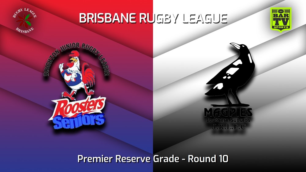 230603-BRL Round 10 - Premier Reserve Grade - Brighton Roosters v Southern Suburbs Magpies Slate Image