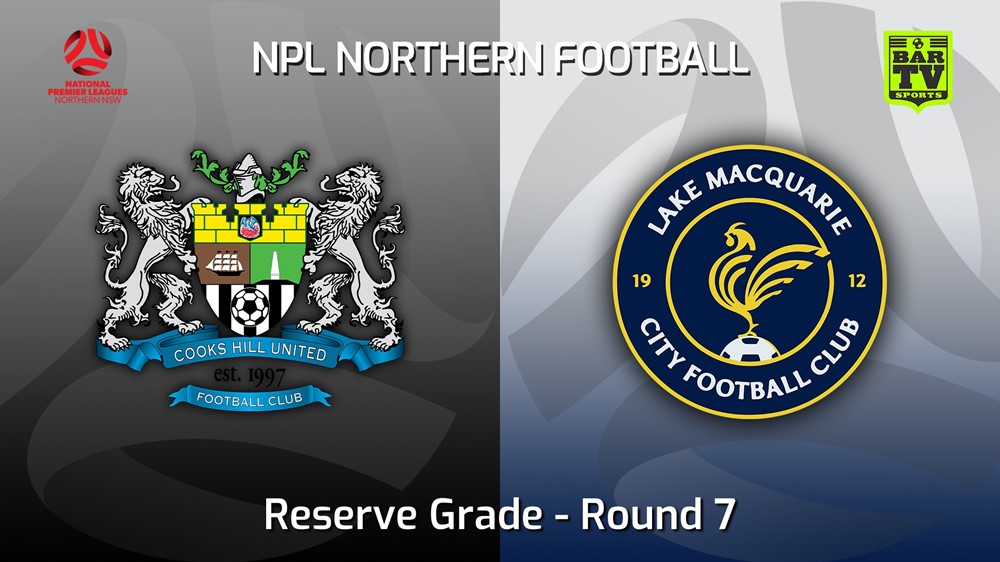 220526-NNSW NPLM Res Round 7 - Cooks Hill United FC (Res) v Lake Macquarie City FC Res Slate Image