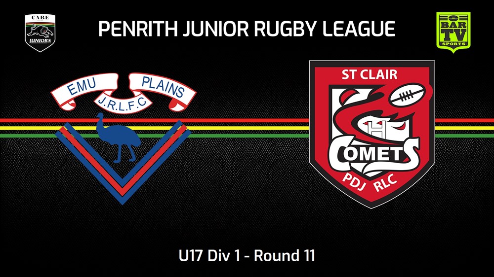 240630-video-Penrith & District Junior Rugby League Round 11 - U17 Div 1 - Emu Plains RLFC v St Clair Slate Image
