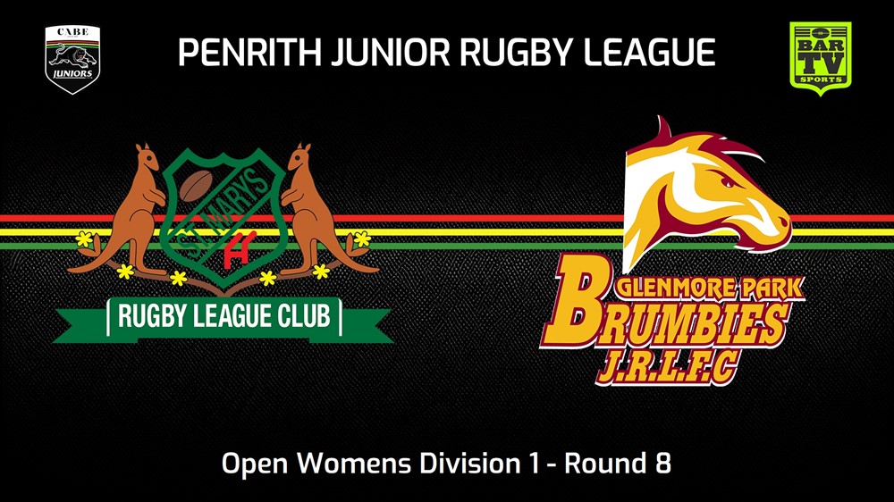 240602-video-Penrith & District Junior Rugby League Round 8 - Open Womens Division 1 - St Marys v Glenmore Park Brumbies Slate Image