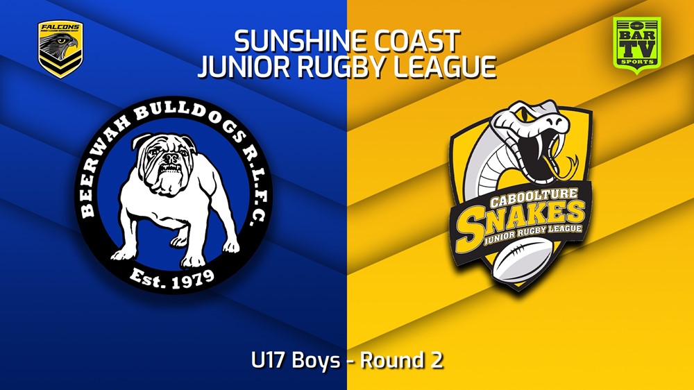 Sunshine Coast Junior Rugby League Round 2 U17 Boys Beerwah/Stanley