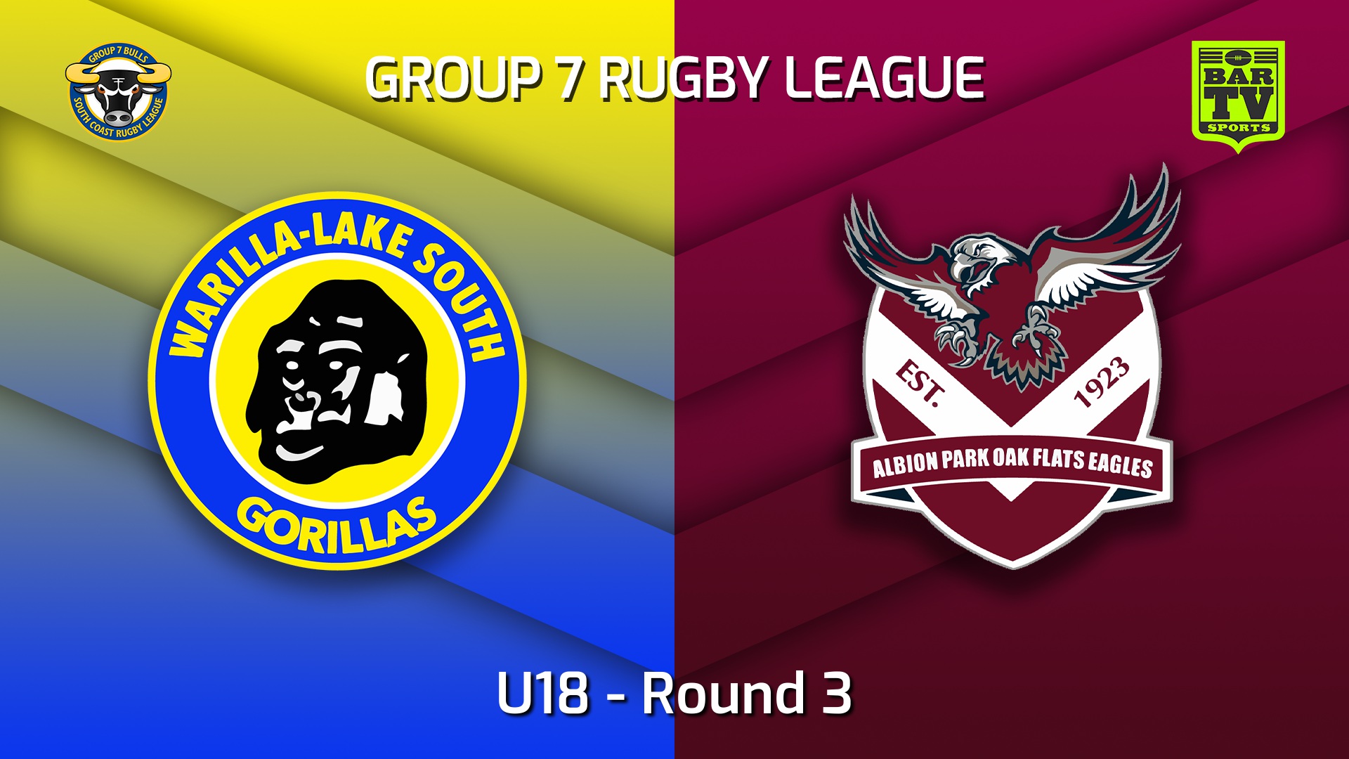 220501-South Coast Round 3 - U18 - Warilla-Lake South Gorillas v Albion Park Oak Flats Eagles Slate Image