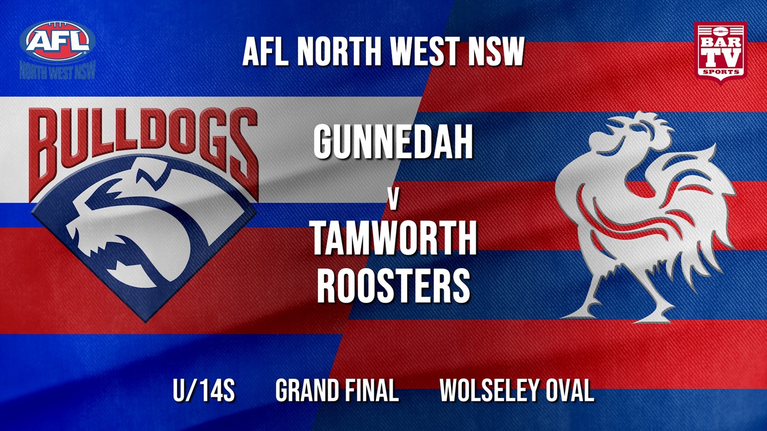 AFL North West - NSW Grand Final - U/14s - Gunnedah Bulldogs v Tamworth Roosters (1) Minigame Slate Image
