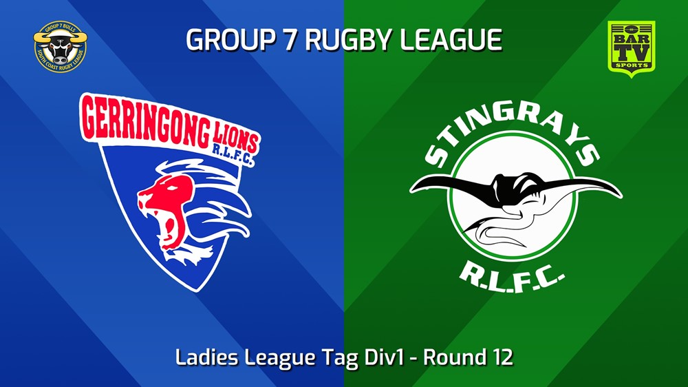 240629-video-South Coast Round 12 - Ladies League Tag Div1 - Gerringong Lions v Stingrays of Shellharbour Minigame Slate Image
