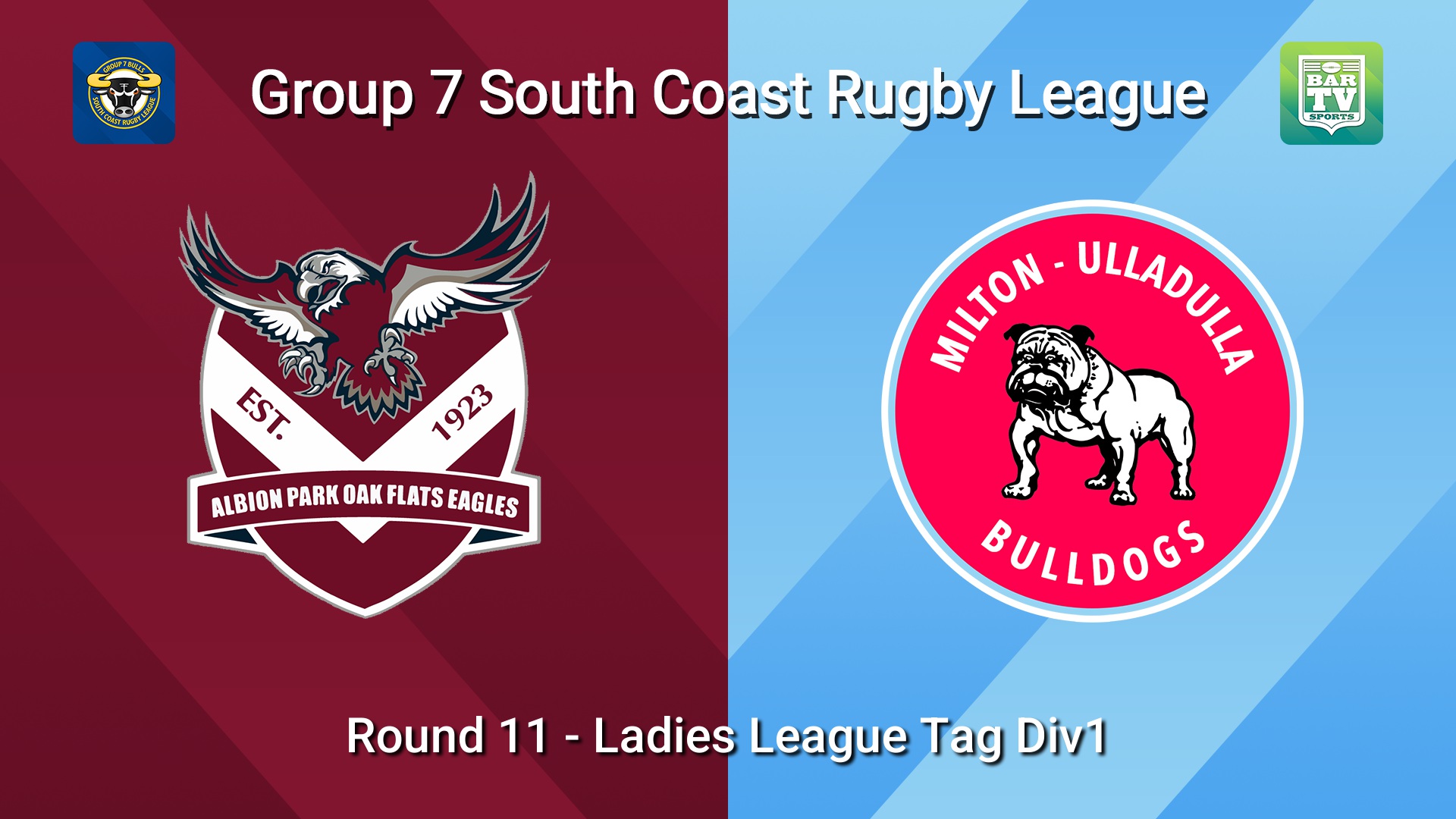260704-video-South Coast Round 11 - Ladies League Tag Div1 - Albion Park Oak Flats v Milton-Ulladulla Bulldogs Slate Image