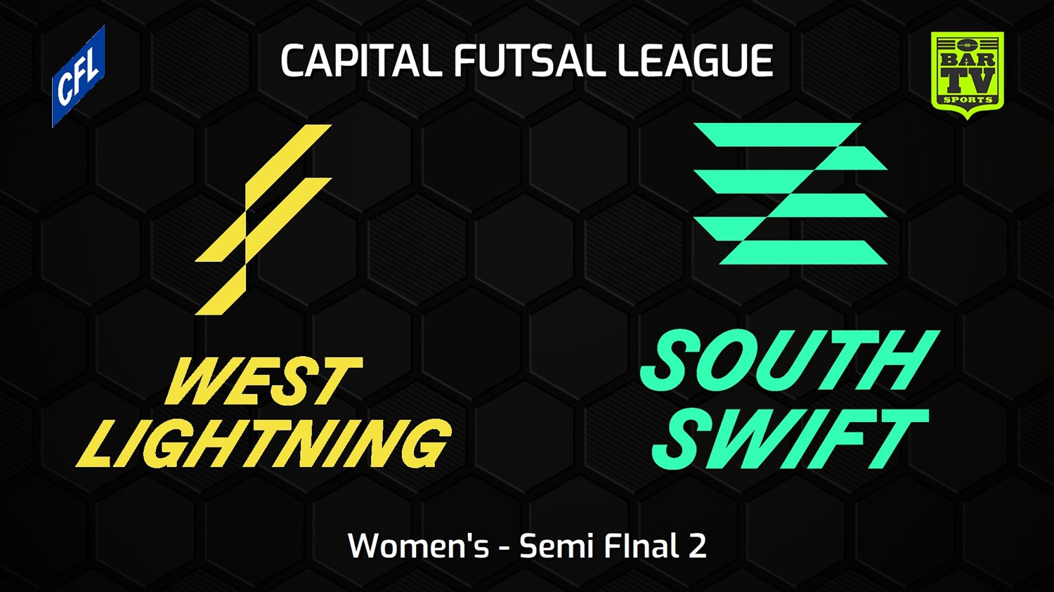 230210-Capital Football Futsal Semi FInal 2 - Women's - West Canberra Lightning v South Canberra Swift Minigame Slate Image