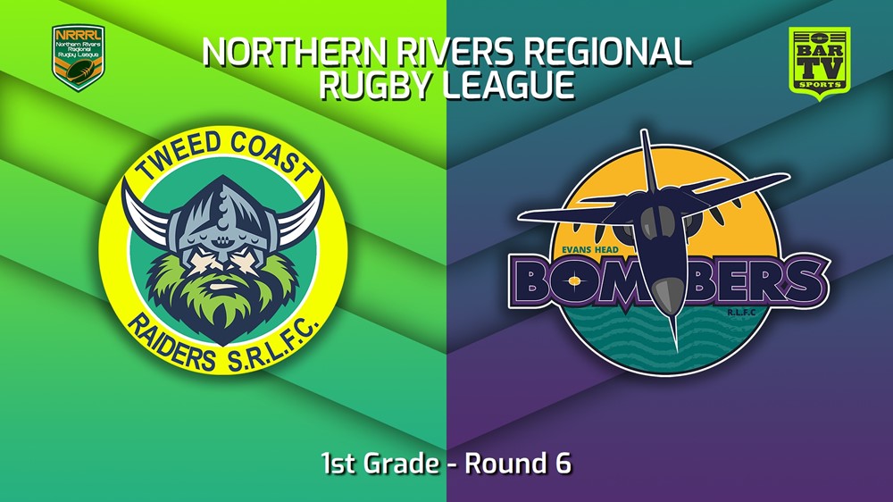 230521-Northern Rivers Round 6 - 1st Grade - Tweed Coast Raiders v Evans Head Bombers Slate Image