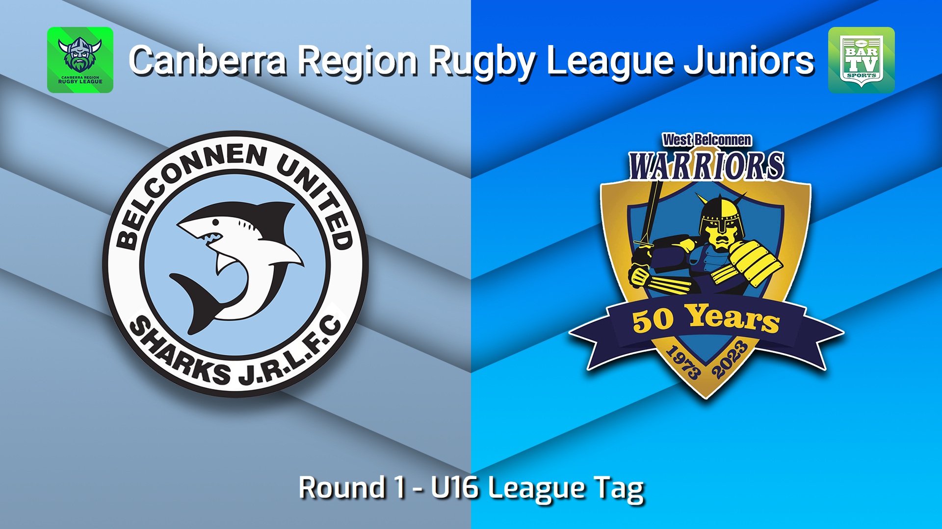 260501-video-Canberra Region Rugby League Juniors Round 1 - U16 League Tag - Belconnen United Sharks Juniors v West Belconnen Warriors Juniors Slate Image