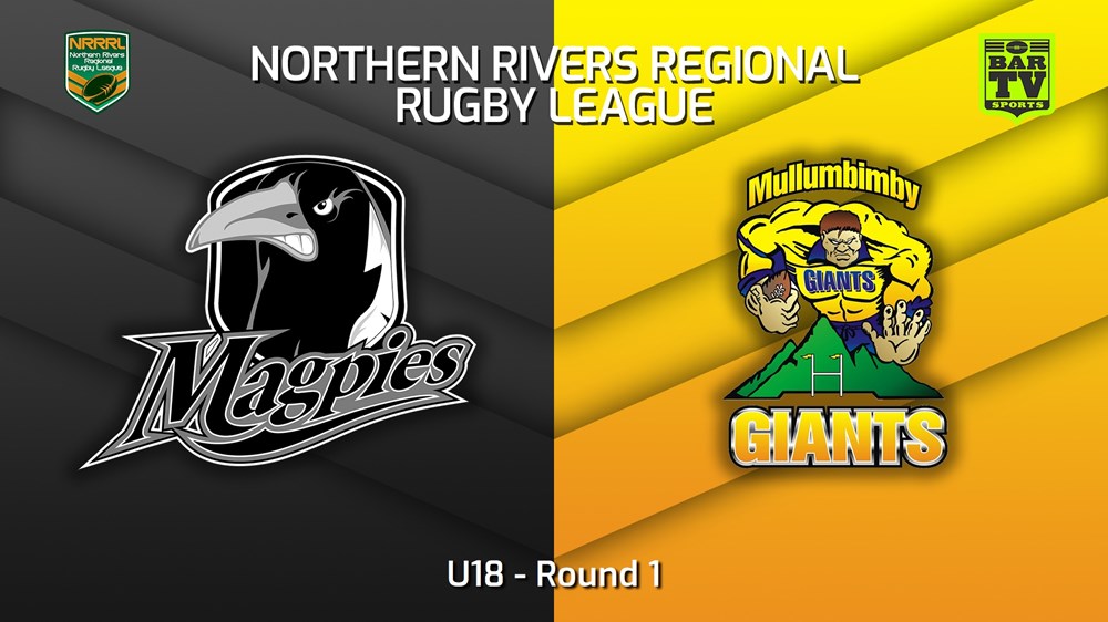 230415-Northern Rivers Round 1 - U18 - Lower Clarence Magpies v Mullumbimby Giants Slate Image