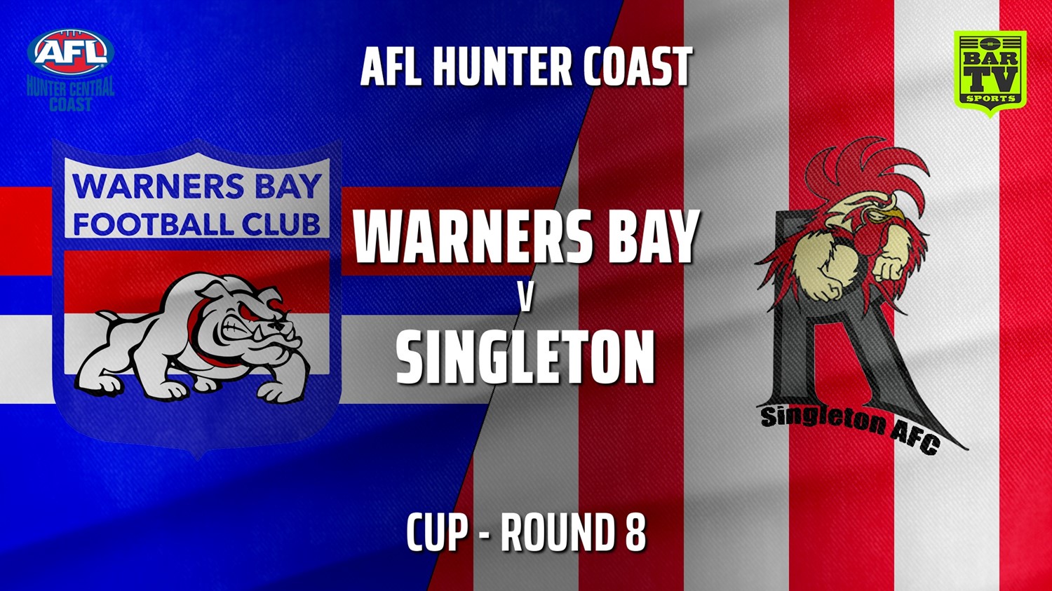 210605-AFL HCC Round 8 - Cup - Warners Bay Bulldogs v Singleton Roosters Minigame Slate Image