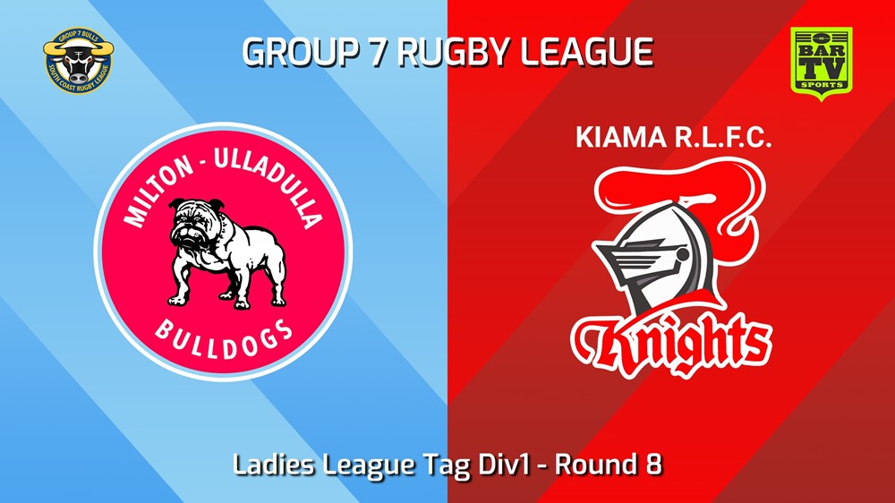 240526-video-South Coast Round 8 - Ladies League Tag Div1 - Milton-Ulladulla Bulldogs v Kiama Knights Slate Image