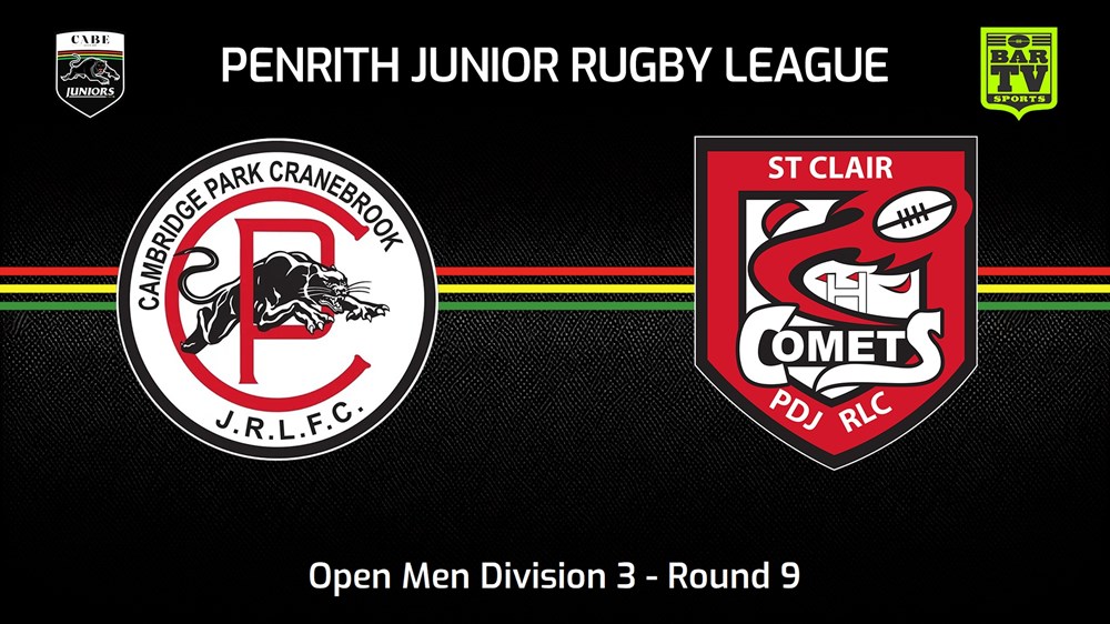 240616-video-Penrith & District Junior Rugby League Round 9 - Open Men Division 3 - Cambridge Park v St Clair Slate Image
