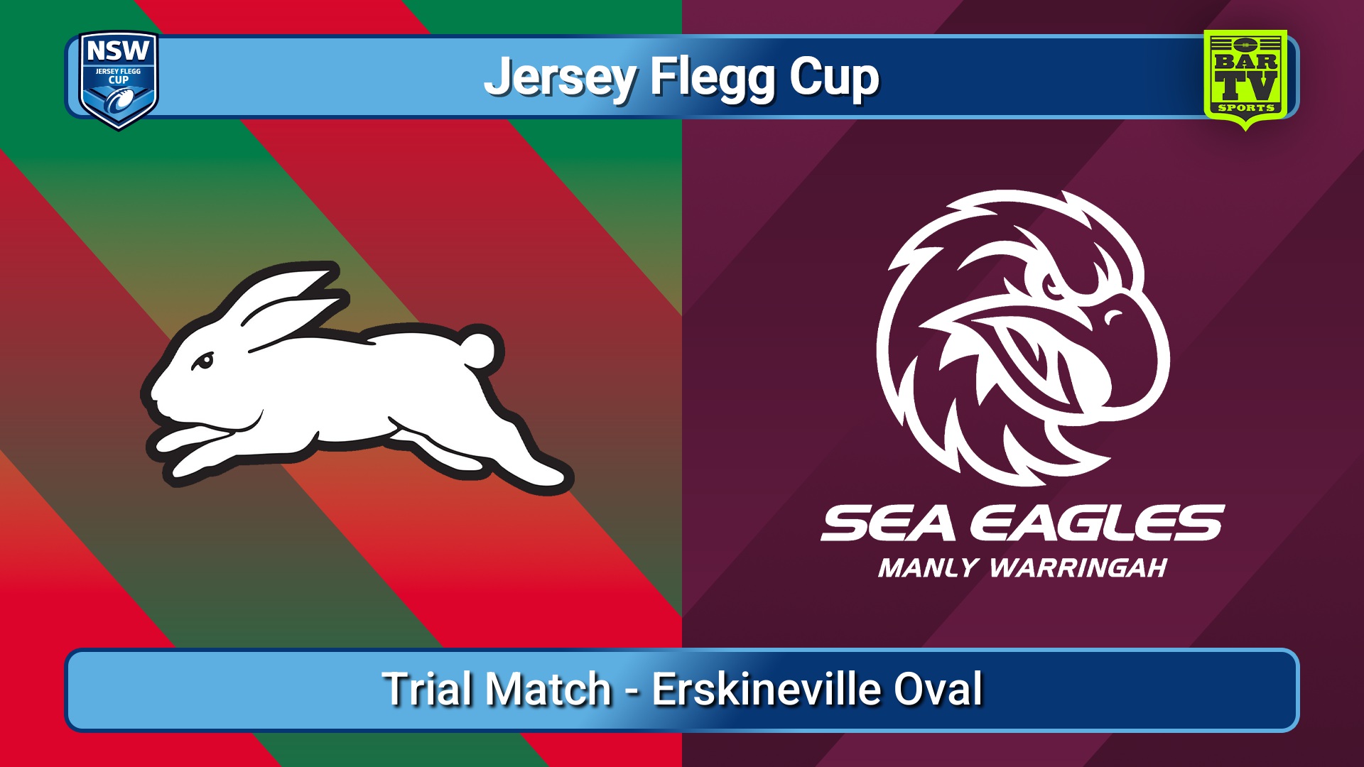 251214-video-Jersey Flegg Cup Trial Match - South Sydney Rabbitohs v Manly Warringah Sea Eagles Slate Image