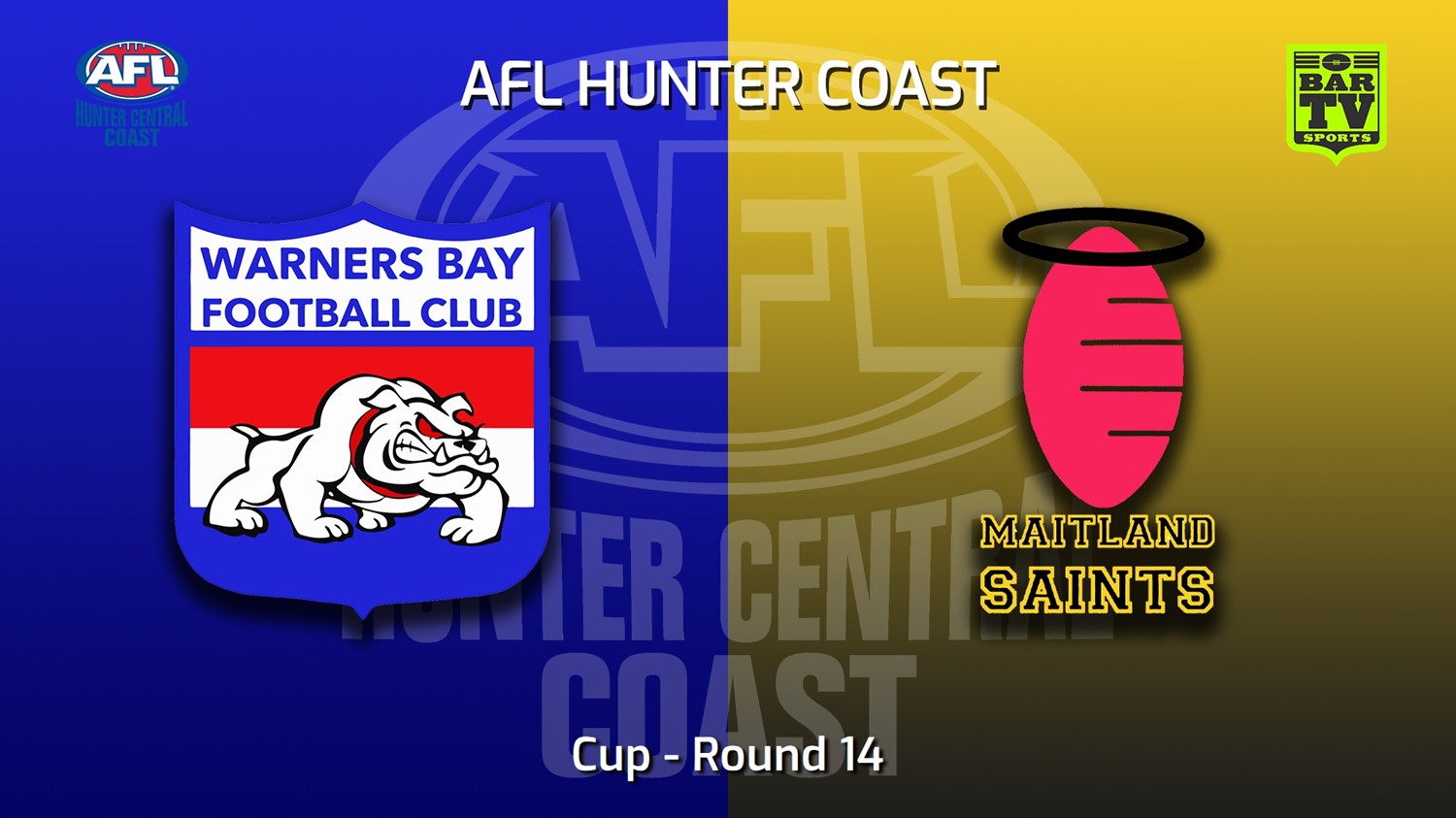220723-AFL Hunter Central Coast Round 14 - Cup - Warners Bay Bulldogs v Maitland Saints Minigame Slate Image