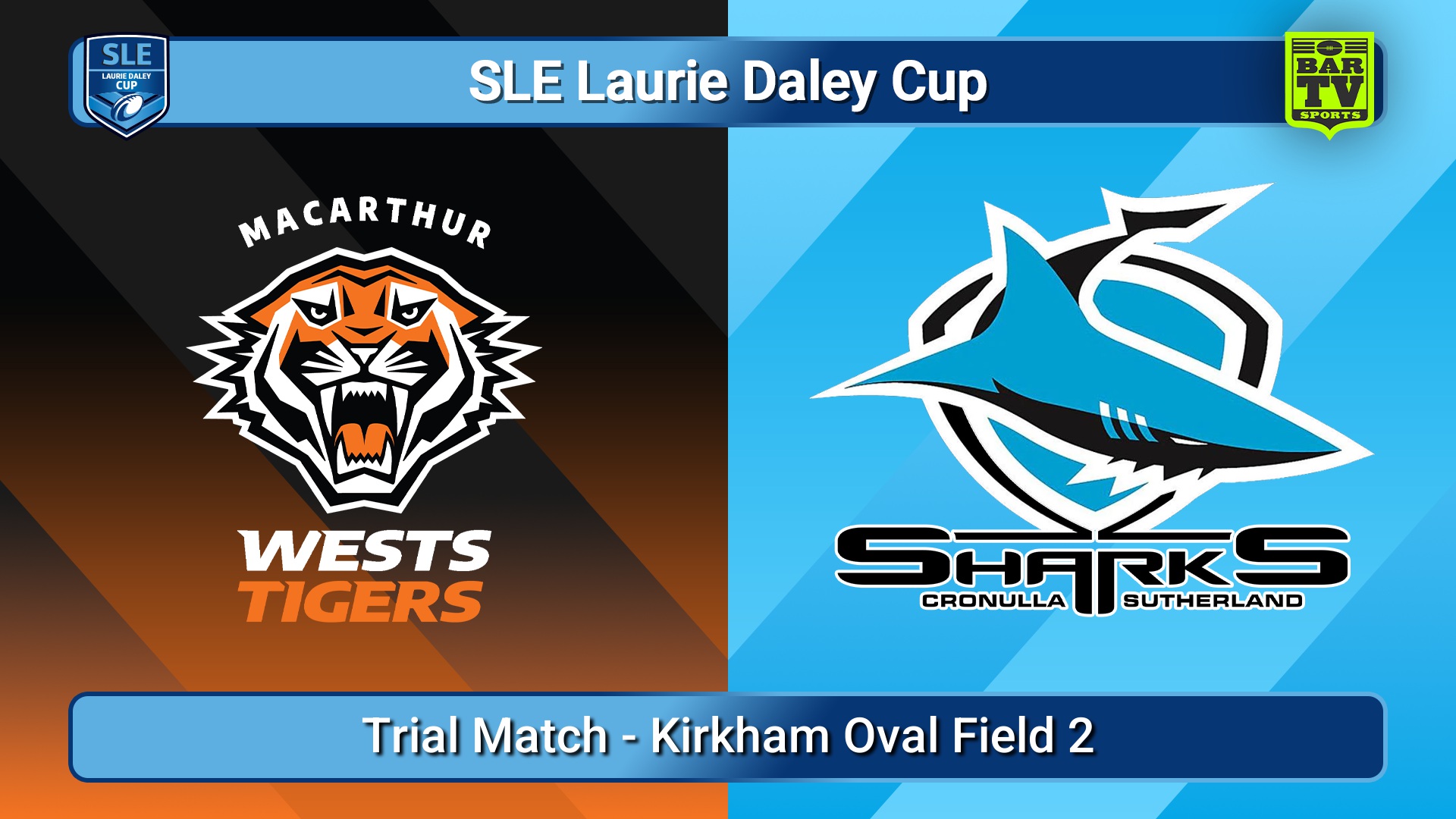 260117-video-SLE Laurie Daley Cup Trial Match - Macarthur Wests Tigers v Cronulla-Sutherland Sharks Slate Image