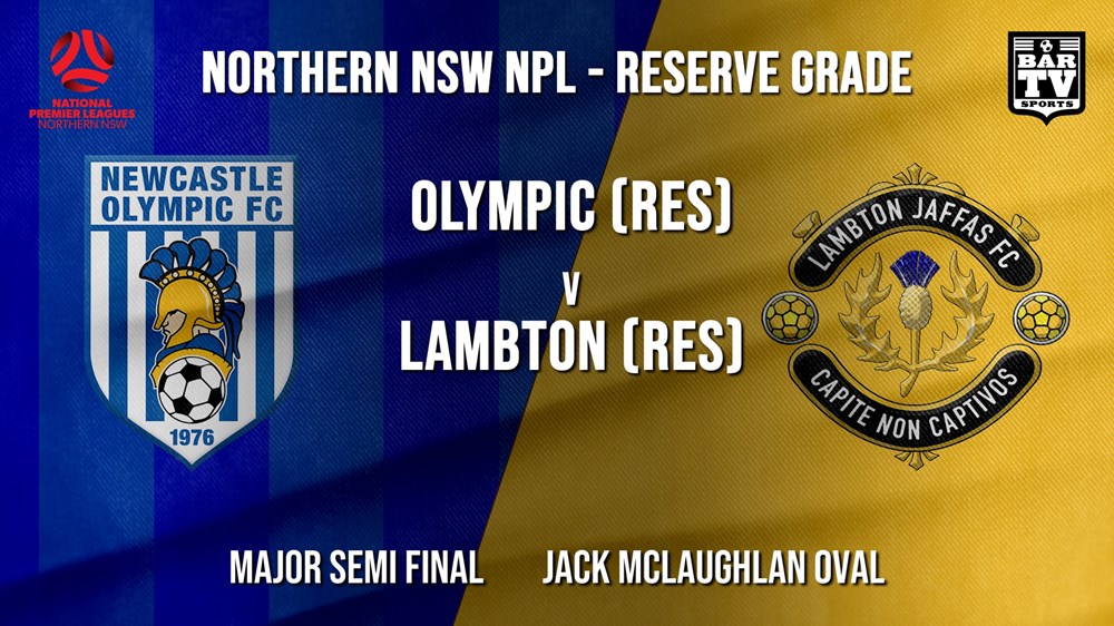 NPL NNSW RES Major Semi Final - Newcastle Olympic (Res) v Lambton Jaffas FC (Res) Slate Image