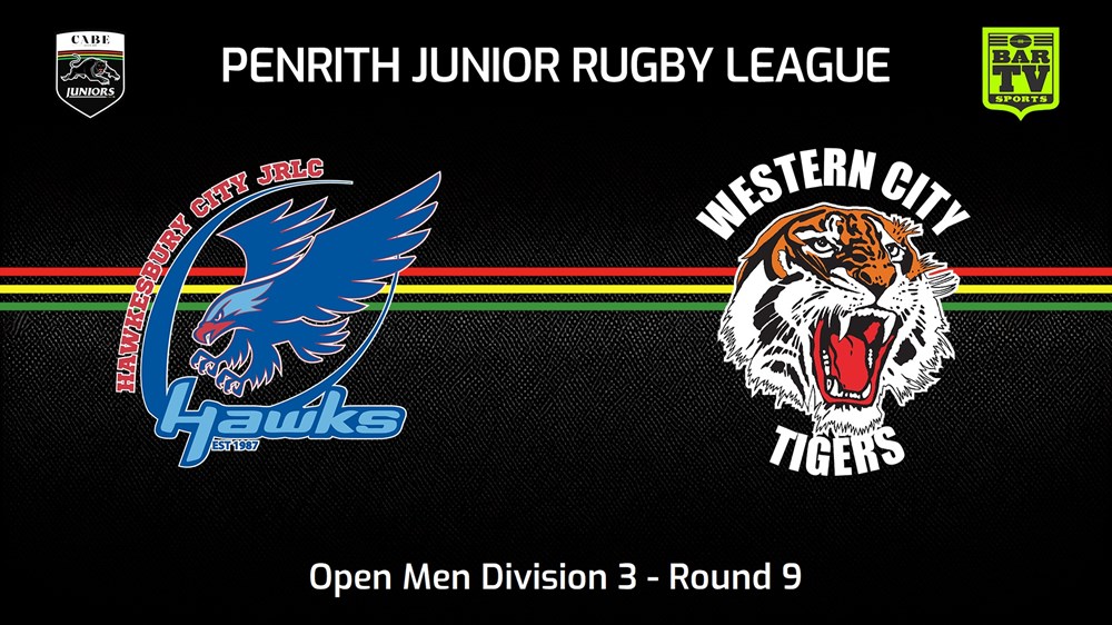 240615-video-Penrith & District Junior Rugby League Round 9 - Open Men Division 3 - Hawkesbury City v Western City Tigers Slate Image