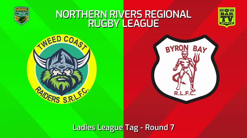 240519-video-Northern Rivers Round 7 - Ladies League Tag - Tweed Coast Raiders v Byron Bay Red Devils Slate Image