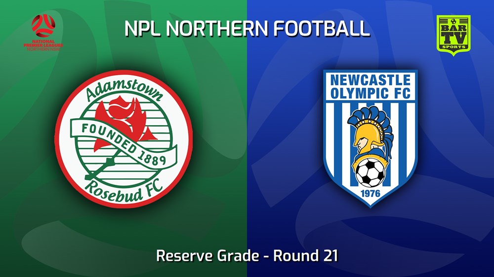 220806-NNSW NPLM Res Round 21 - Adamstown Rosebud FC Res v Newcastle Olympic Res Slate Image