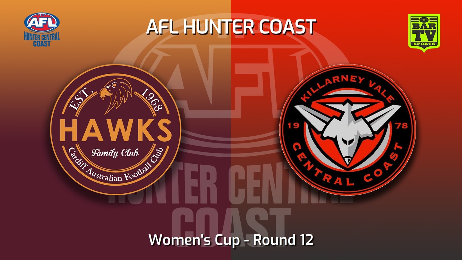 220709-AFL Hunter Central Coast Round 12 - Women's Cup - Cardiff Hawks v Killarney Vale Bombers Minigame Slate Image