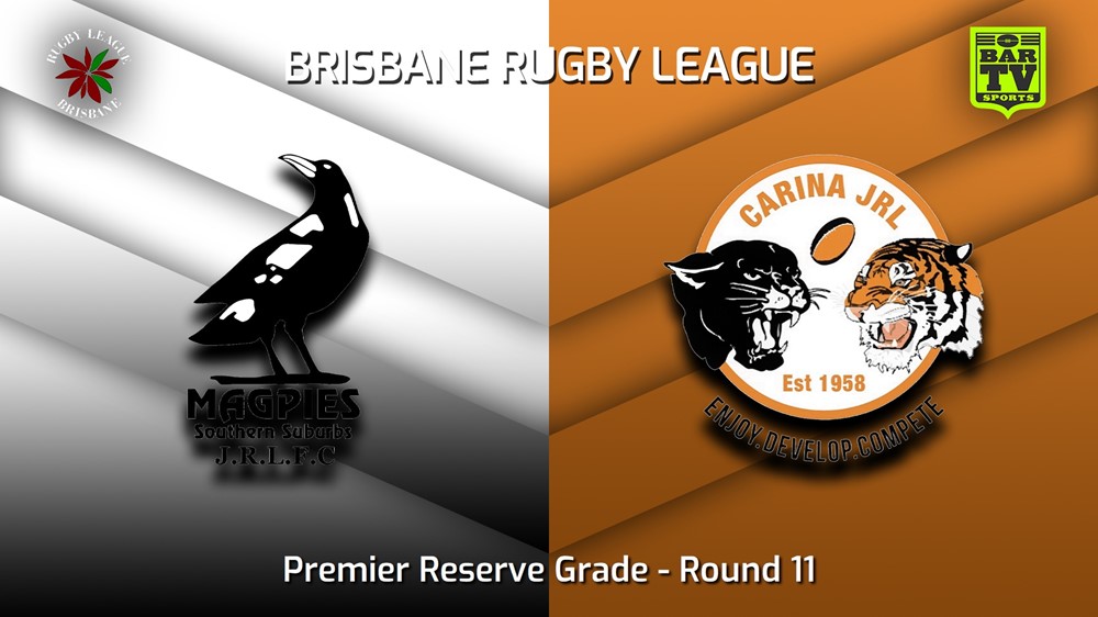 230610-BRL Round 11 - Premier Reserve Grade - Southern Suburbs Magpies v Carina Juniors Slate Image