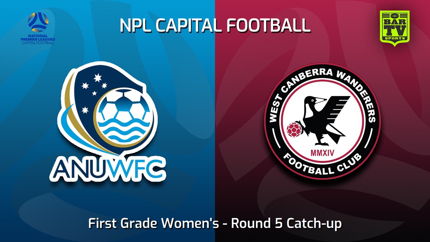 230601-Capital Womens Round 5 Catch-up - ANU WFC (women) v West Canberra Wanderers FC (women) Minigame Slate Image