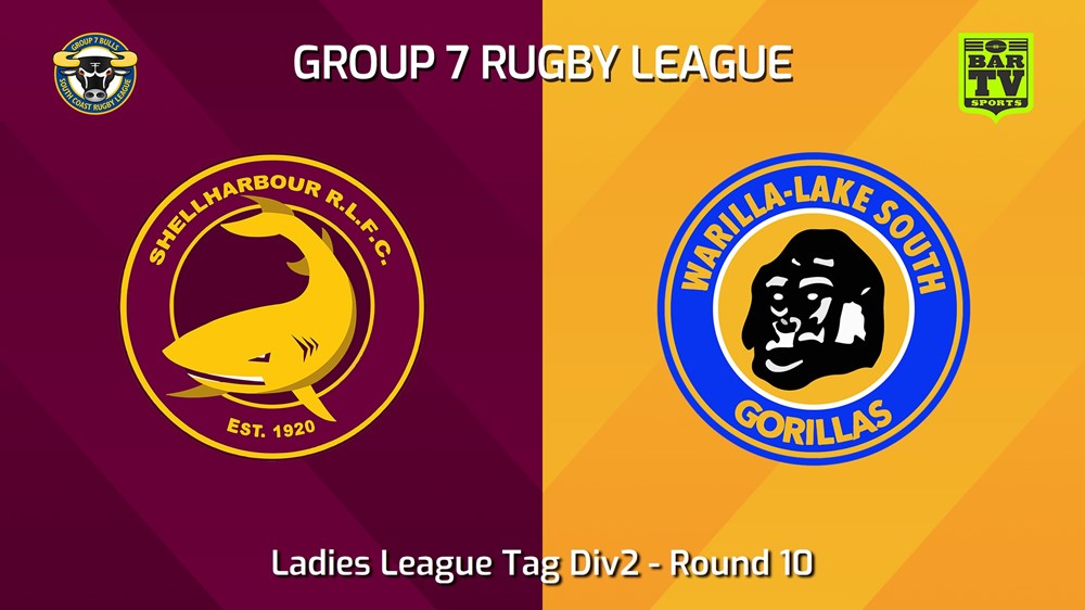 240616-video-South Coast Round 10 - Ladies League Tag Div2 - Shellharbour Sharks v Warilla-Lake South Gorillas Slate Image