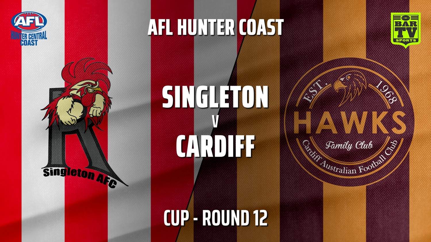 210710-AFL Hunter Central Coast Round 12 - Cup - Singleton Roosters v Cardiff Hawks Minigame Slate Image