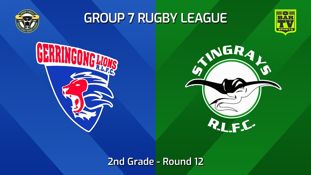 240629-video-South Coast Round 12 - 2nd Grade - Gerringong Lions v Stingrays of Shellharbour Minigame Slate Image