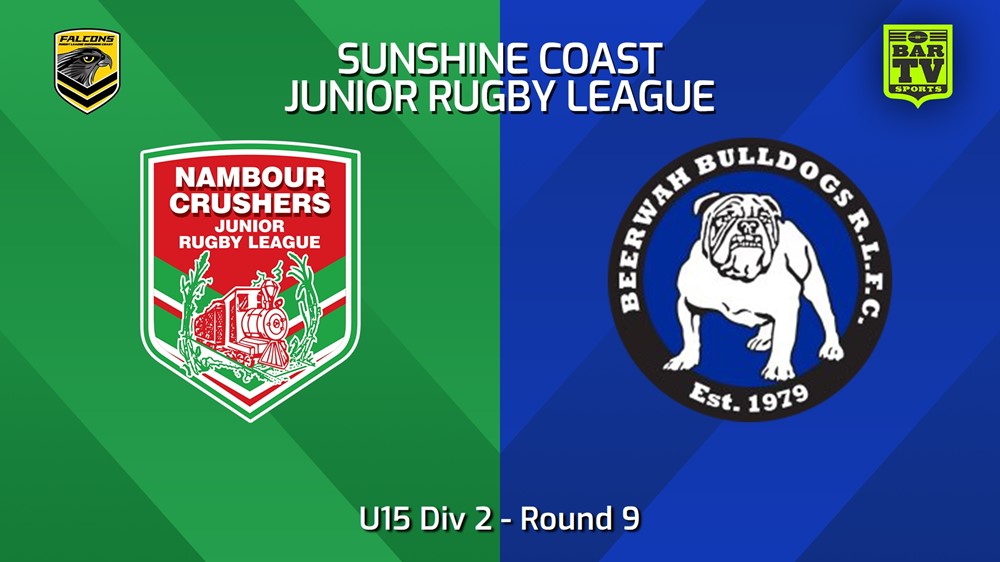 240531-video-Sunshine Coast Junior Rugby League Round 9 - U15 Div 2 - Nambour Crushers JRL v Beerwah Bulldogs JRL Slate Image