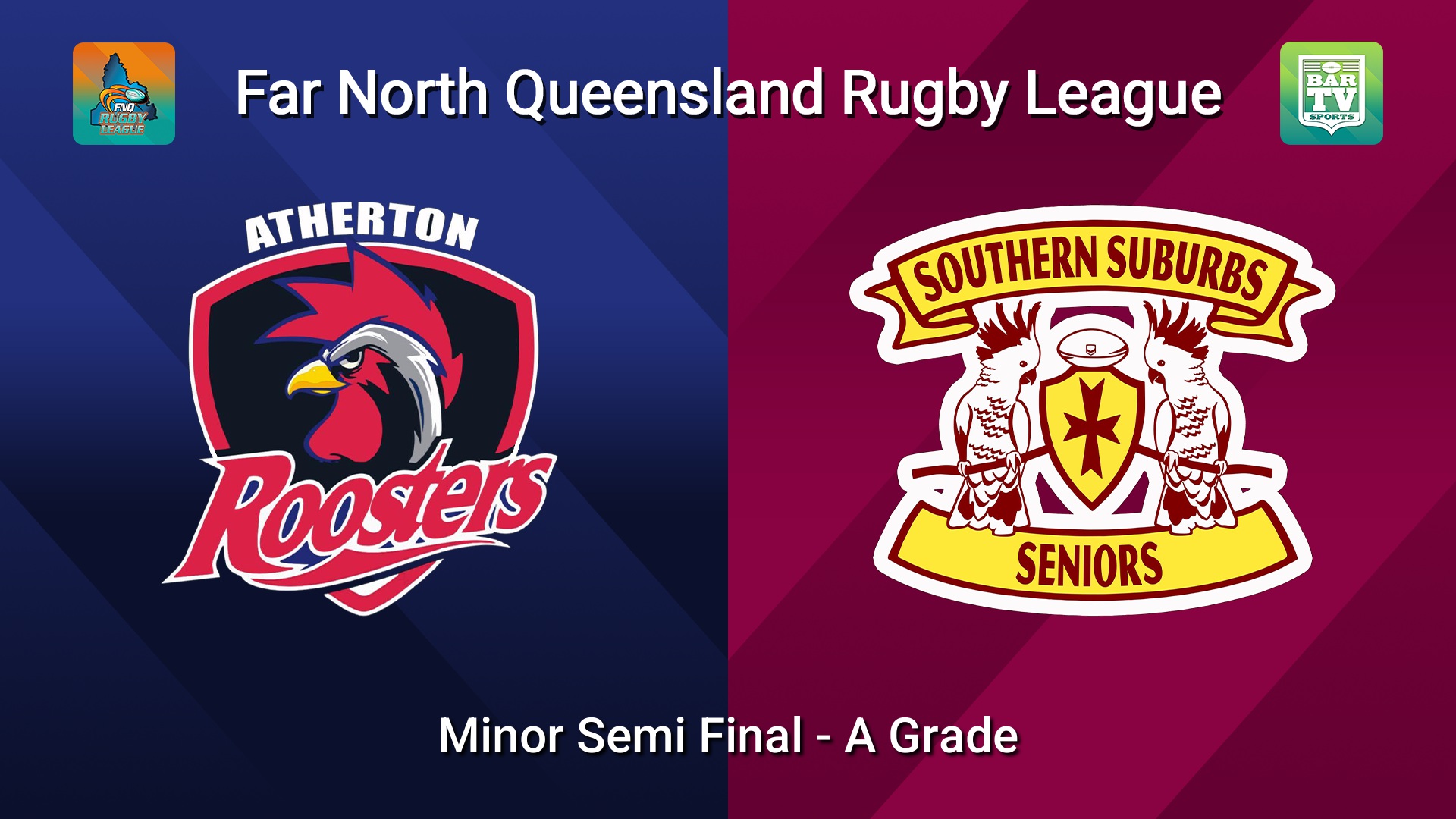 260815-video-FNQ Rugby League Minor Semi Final - Kenfrost Homes A Grade - Atherton Roosters  v Southern Suburbs Slate Image
