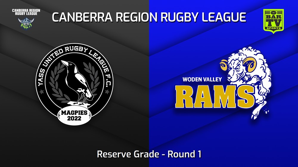 230415-Canberra Round 1 - Reserve Grade - Yass Magpies v Woden Valley Rams Slate Image