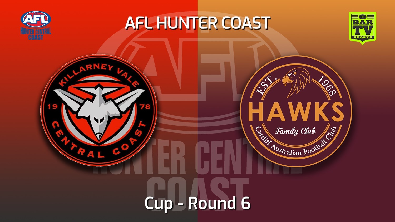 220604-AFL Hunter Central Coast Round 6 - Cup - Killarney Vale Bombers v Cardiff Hawks Minigame Slate Image