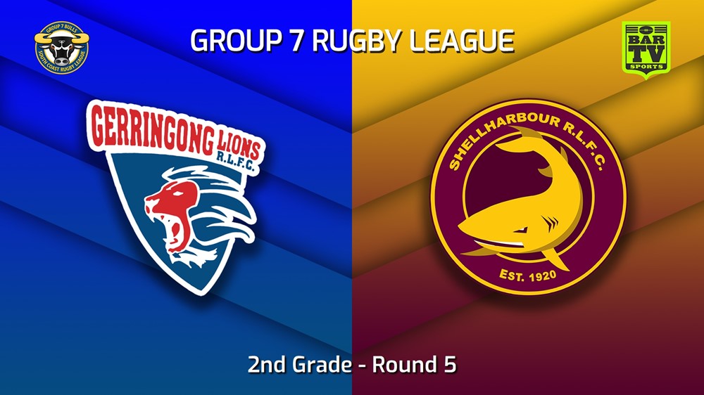 230429-South Coast Round 5 - 2nd Grade - Gerringong Lions v Shellharbour Sharks Slate Image