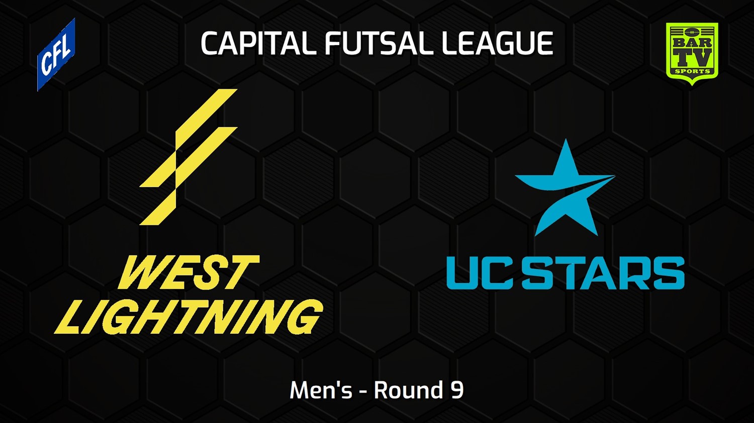 231217-Capital Football Futsal Round 9 - Men's - West Canberra Lightning v UC Stars FC Minigame Slate Image