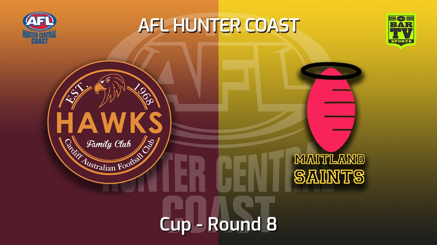 220528-AFL Hunter Central Coast Round 8 - Cup - Cardiff Hawks v Maitland Saints Minigame Slate Image