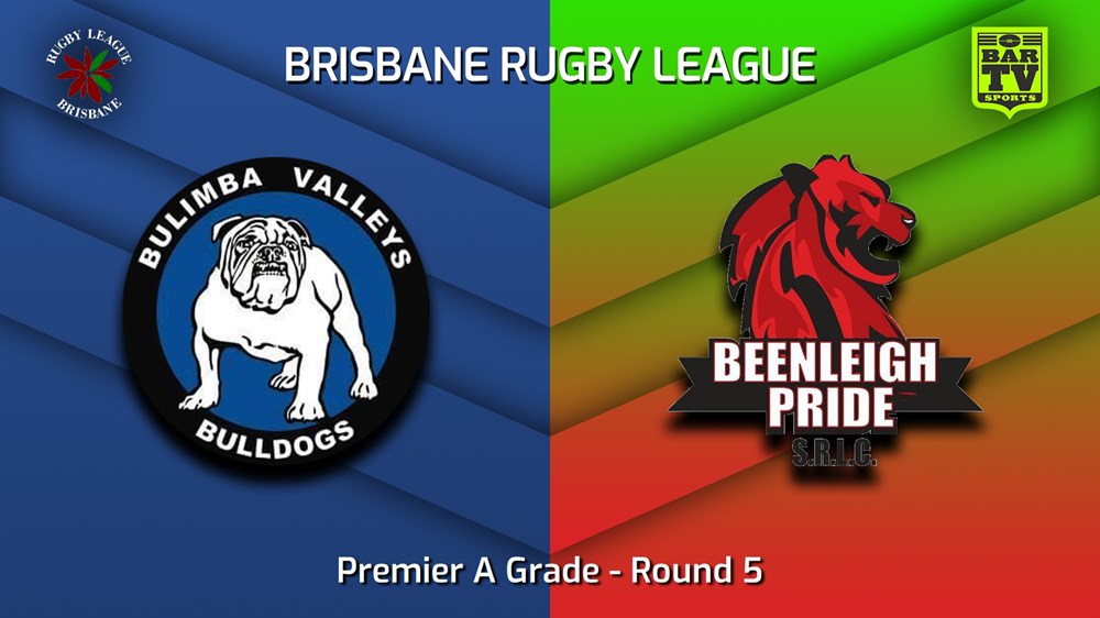 230422-BRL Round 5 - Premier A Grade - Bulimba Valleys Bulldogs v Beenleigh Pride Slate Image