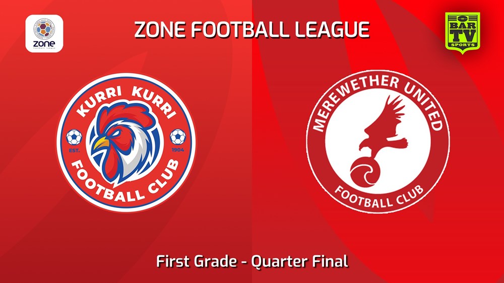 250913-video-Newcastle Zone Football League Quarter Final - 1st Grade - Kurri Kurri JFC v Merewether United Slate Image