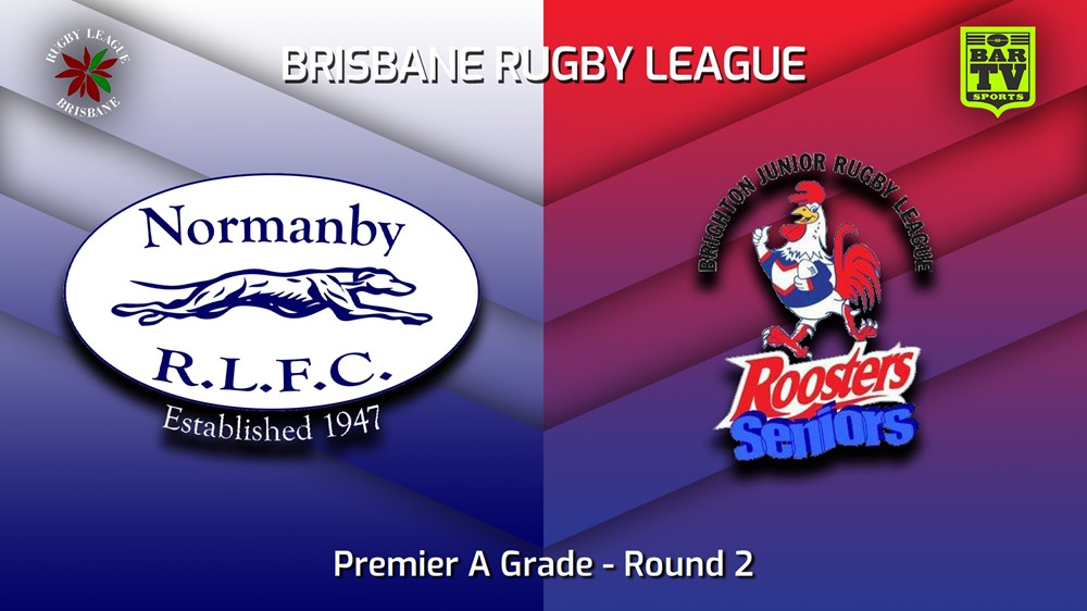 230325-BRL Round 2 - Premier A Grade - Normanby Hounds v Brighton Roosters Slate Image