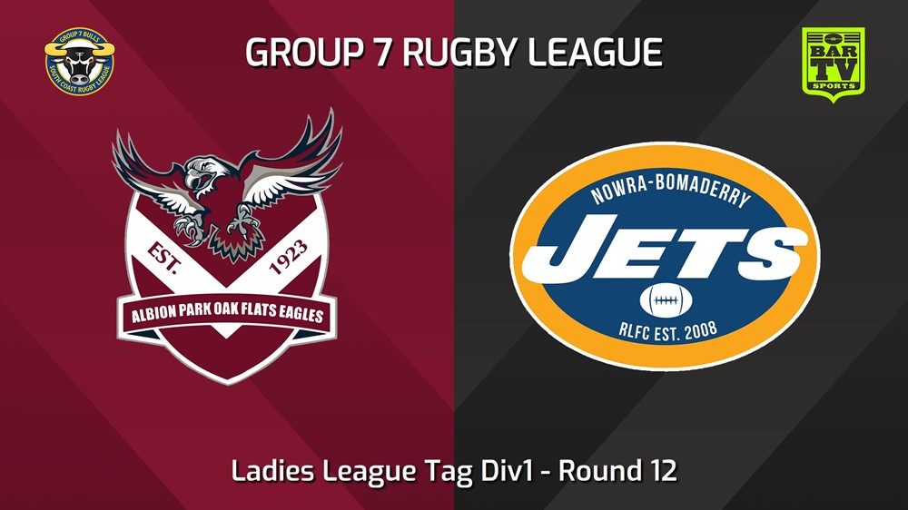 240630-video-South Coast Round 12 - Ladies League Tag Div1 - Albion Park Oak Flats Eagles v Nowra-Bomaderry Jets Slate Image