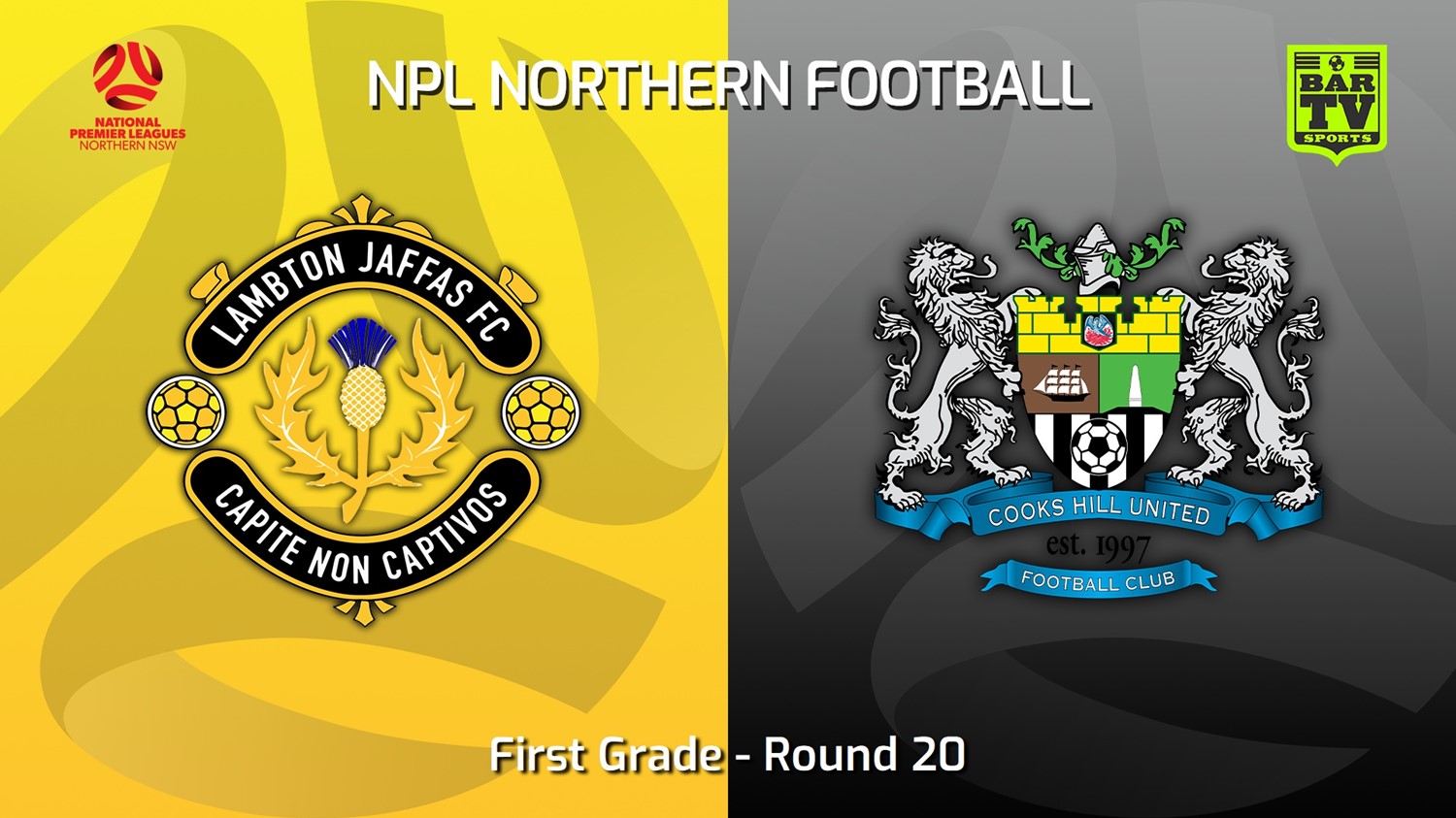 220803-NNSW NPLM Round 20 - Lambton Jaffas FC v Cooks Hill United FC Minigame Slate Image